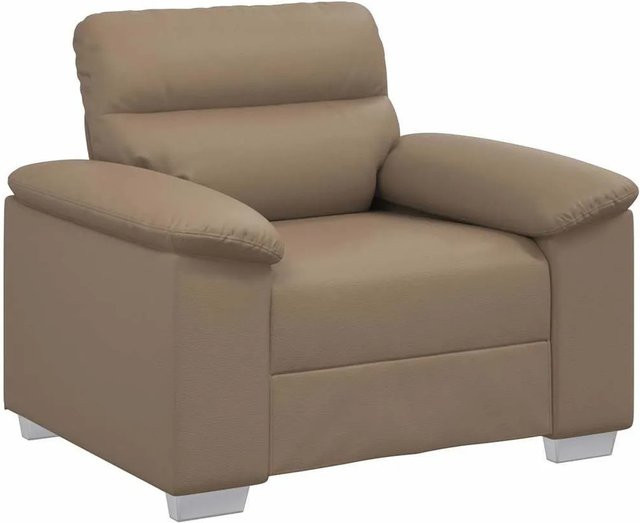 vidaXL Sessel in Cappuccino-Braun aus Kunstleder mit Armlehnen, B/T/H: 100 x 81 x 84 cm - Bild 1