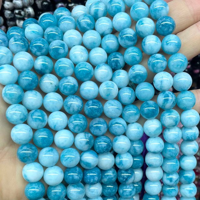 Perlen Larimar, Chalcedon, Bunt, Unisex - Bild 1
