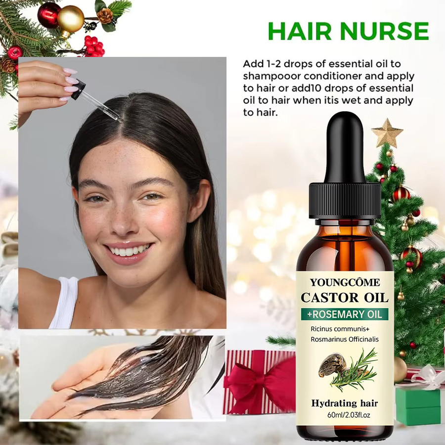 YOUNGCOME Haarpflegeöl, Rizinusöl und Rosmarinöl, Unisex - Bild 4