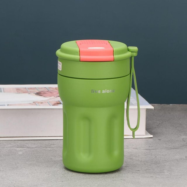 Yiran Furniture Thermosbecher für Damen und Herren, Tragbarer Kaffeebecher für Heiß- und Kaltgetränke, 400ml - Bild 1