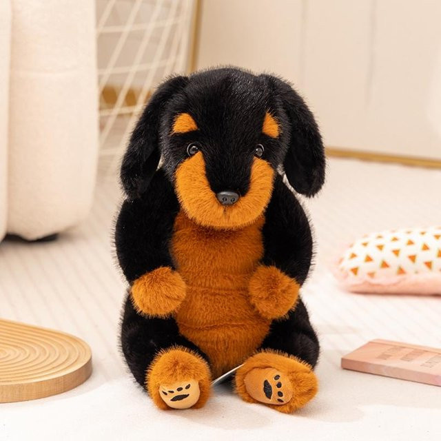 Linyi toy Rottweiler Welpe Basset Hound, Plüschtiere, Braun - Bild 1