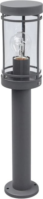 Lindby Außenleuchte Djori Modern aus Edelstahl und Alu in Silber/Grau, 1-flammig E27, IP44 spritzwassergeschützt - Bild 1