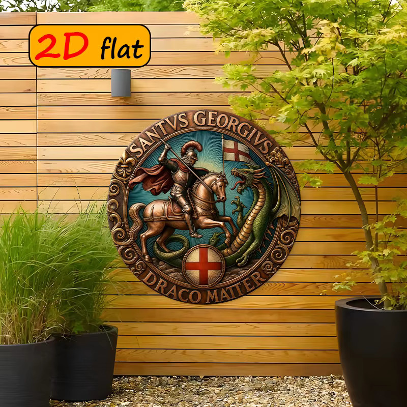 CIFBUY Wandkunst aus Metall mit Drachen-Design, runde Aluminium-Dekoration in Multicolour, Durchmesser: 20 cm - Bild 3