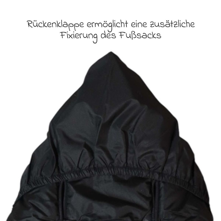 Kaiser Thermo-Fleece Fußsack Akiko für Buggy, Sport- und Kinderwagen in Black Grey - Bild 5