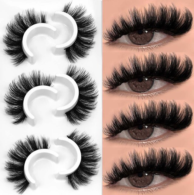 Veltrinay Fake Lashes 3D-Nerzwimpern, Natürlich, Unisex - Bild 1