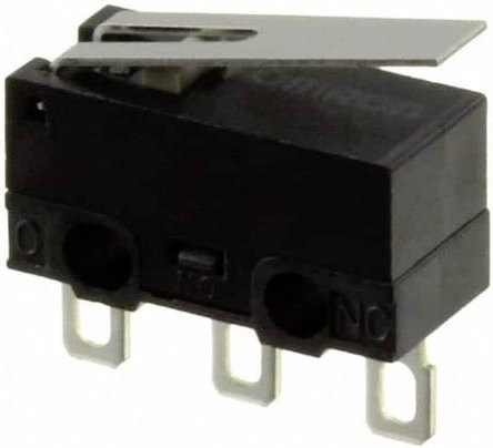 Omron Mikroschalter D2F-01FL-D3 in Schwarz, 30 V/DC, 0.1A - Bild 1