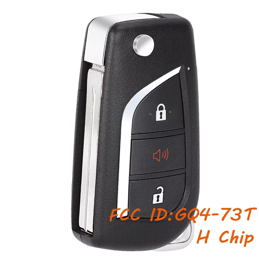 DIYKEY GQ4-73T Smart Remote Auto Schlüsselanhänger für Toyota RAV4 2019-2021, 3 Tasten, 315 MHz, H Chip, Schwarz - Bild 5