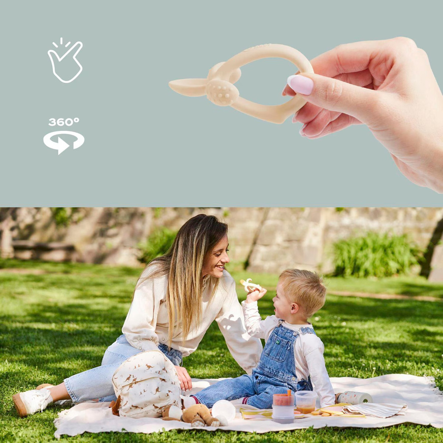 Babymoov Silikon Trainingslöffel ergonomisch in Beige, spülmaschinenfest - Bild 2