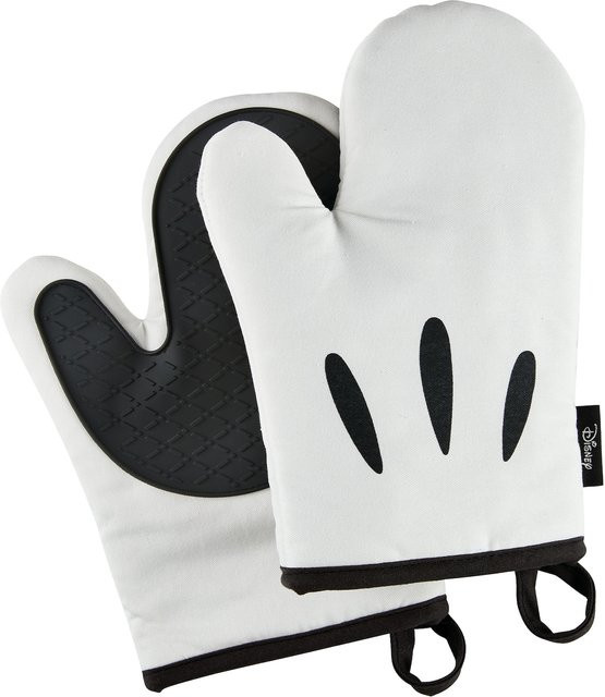 Disney Prestige Monochrome 2-tlg. Ofenhandschuh-Set aus Baumwolle, weiß, rutschfest - Bild 1