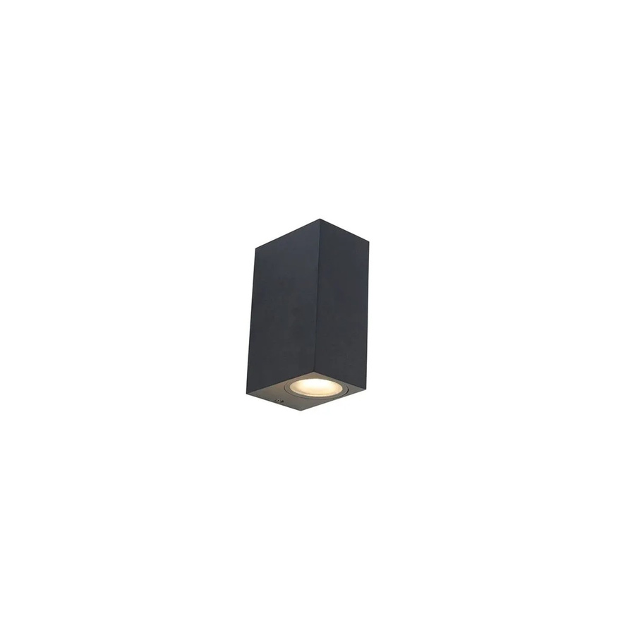 QAZQA Baleno II Moderne Wandleuchte Schwarz aus Aluminium mit IP44 Schutz für Außenbereich und Badezimmer - Bild 2