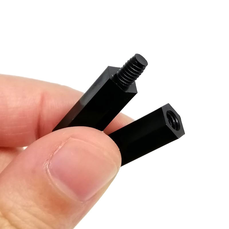 HZYUEGOU Nylon Abstandshalter Set aus schwarzem Kunststoff mit Sechskantsäulen, Schrauben, Muttern und Unterlegscheiben in den Größen M2, M2,5, M3 und M4 - Bild 5