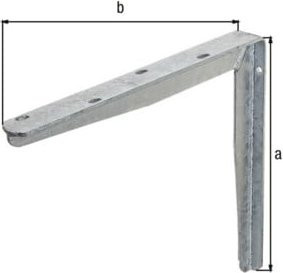 GAH Alberts Konsole aus verzinktem Stahl in Silber, Breite: 40 cm, Höhe: 30 cm - Bild 1
