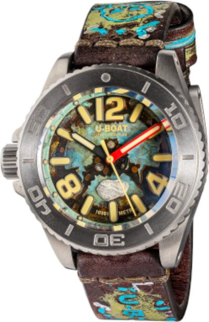 U-Boat Herrenuhr Profondo, Automatik, Titan, 46 mm, Leder, Blau - Bild 1