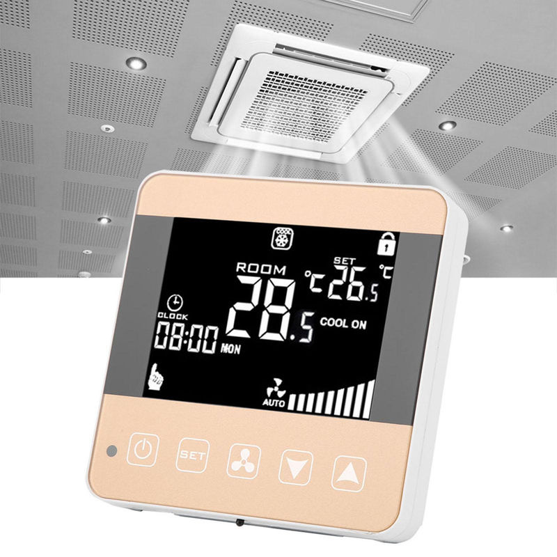 TOMTOP JMS Intelligente LCD Digital Zentrale Klimaanlage Fan Coil Einheit mit Thermostat in Schwarz - Bild 4