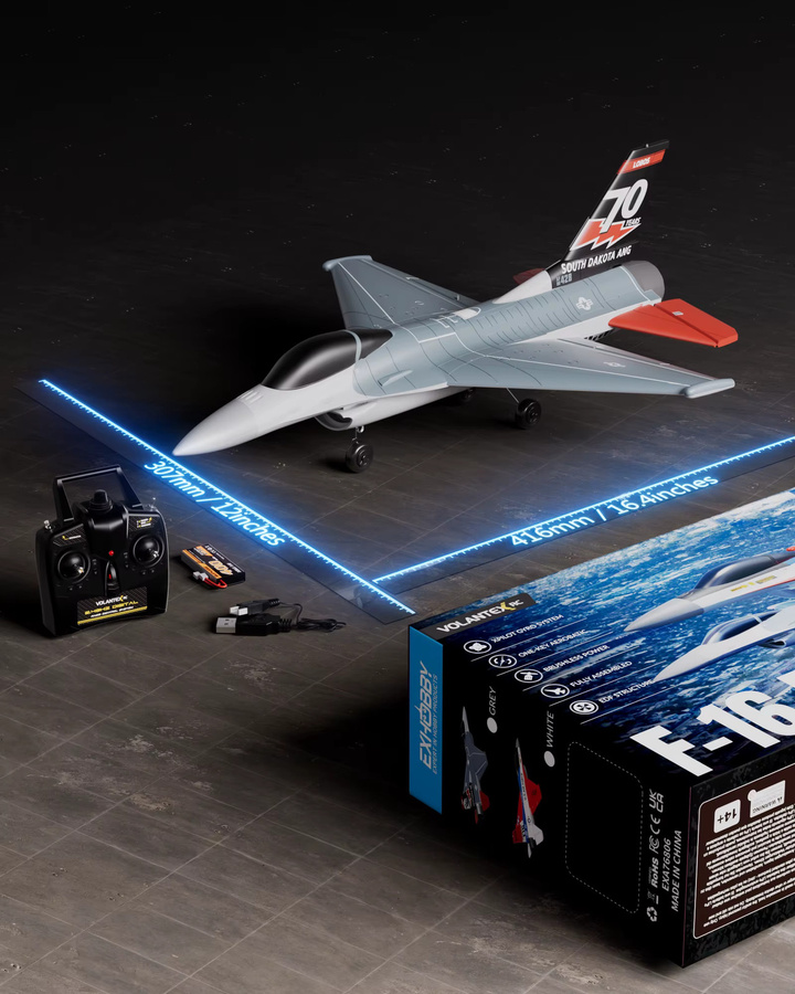 Volantexrc F16 Falco RC Fighter, ferngesteuertes Flugzeug, mit bürstenlosem Motor - Bild 5