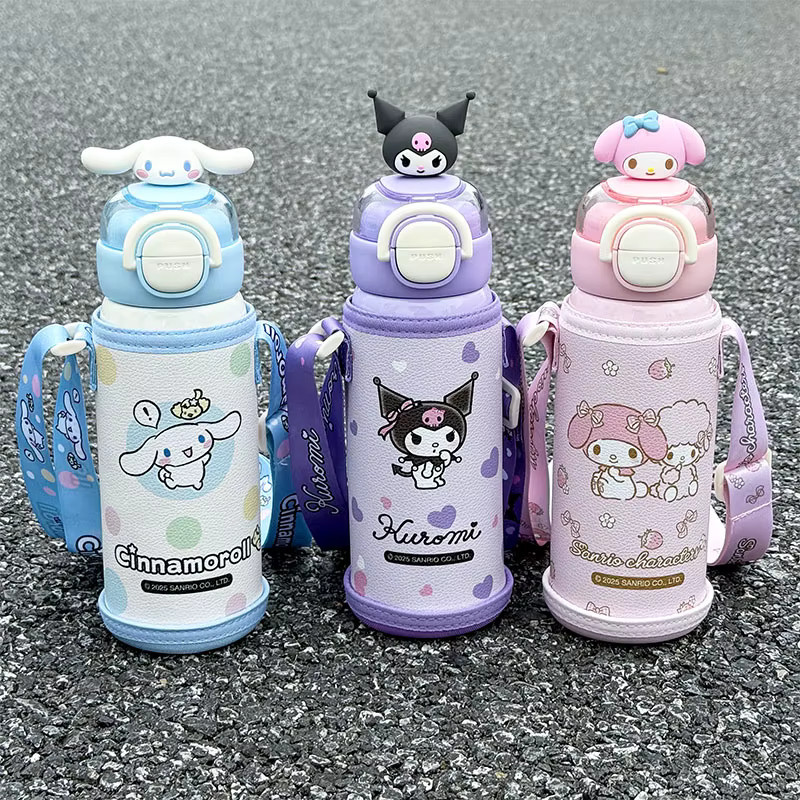 Sanrio Kuromi Edelstahl-Isolierbecher mit Dual-Drinkdeckel, 520 ml, Blau/Lila - Bild 2