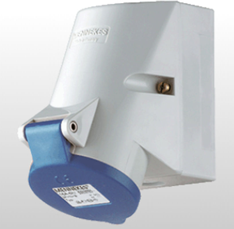 Mennekes TwinContact CEE Wandsteckdose 16A 230V 3-polig IP44 Blau Grau - Bild 2