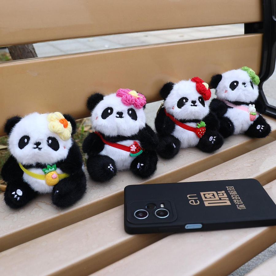 Yiran toy Panda Plüsch Stoffpuppe Schlüsselanhänger 0-3J - Bild 2
