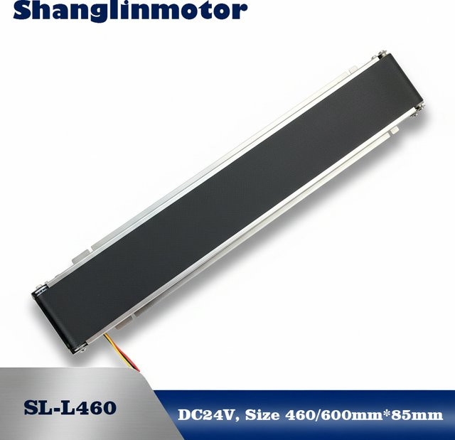 Fandeii Mini-Förderband aus Edelstahl mit 85mm Breite, 24V Desktop-Transportbahn für Lebensmittel und Verkaufsautomaten mit 50mm/s Geschwindigkeit - Bild 1
