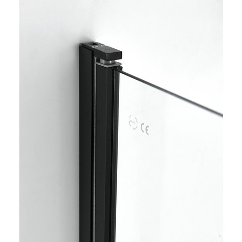 Sanotechnik Elite Black Schwenktür als Pendeltür aus Glas und Aluminium in Schwarz, Breite: 78,5 cm, Höhe: 195 cm - Bild 2