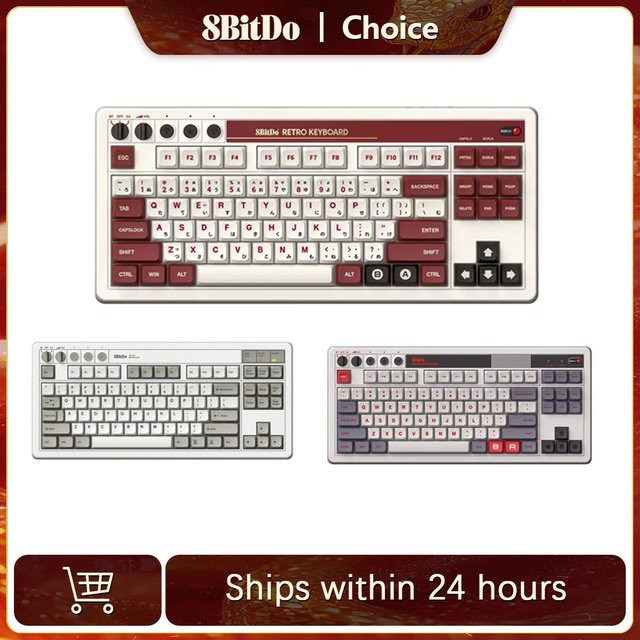 8BitDo Retro mechanische Bluetooth-Gaming-Tastatur mit 87 Tasten für Windows, Android, PC und Mobile - Bild 1