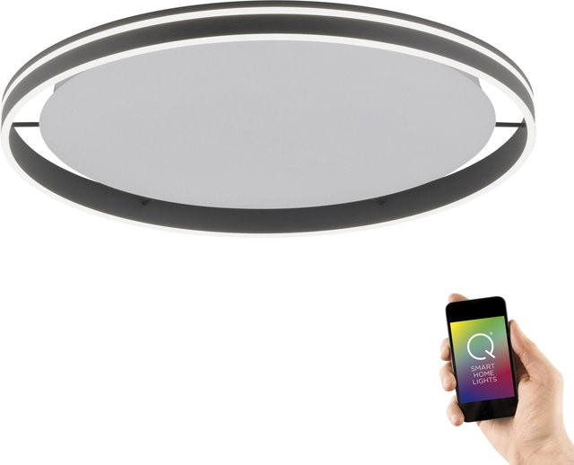 Paul Neuhaus Q-Vito LED-Deckenleuchte in Anthrazit, dimmbar mit Fernbedienung und Smart Home Kompatibilität, Durchmesser: 79,4 cm - Bild 2
