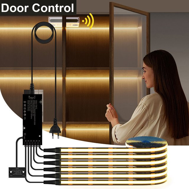 Rybakov Intelligente LED-COB-Leuchten mit Bewegungssensor, Warmweiß, Schwarz - Bild 1