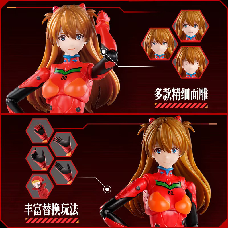 BLOKEES Evangelion EVA-02 Asuka Langley Soryu Actionfigur - Bild 3