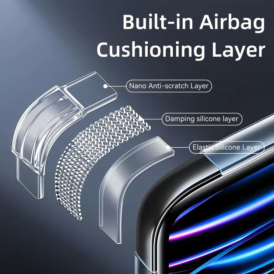 Transparente TPU-Silikon Hülle für Apple iPad Pro 11 und iPad Air 11/13 M3 2025 Generation - Bild 2