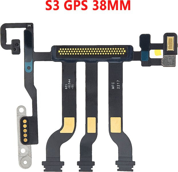 Apple Watch Flexkabel für LCD-Touchscreen-Display und Motherboard Anschluss, kompatibel mit Series 8 7 6 5 4 SE (GPS Modelle), Schwarz - Bild 1