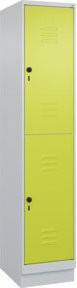C+P Doppelstock-Spind Classic PLUS mit Sockel, 1 Abteil, Viridingrün, H x B x T: 195 x 40 x 50 cm - Bild 1