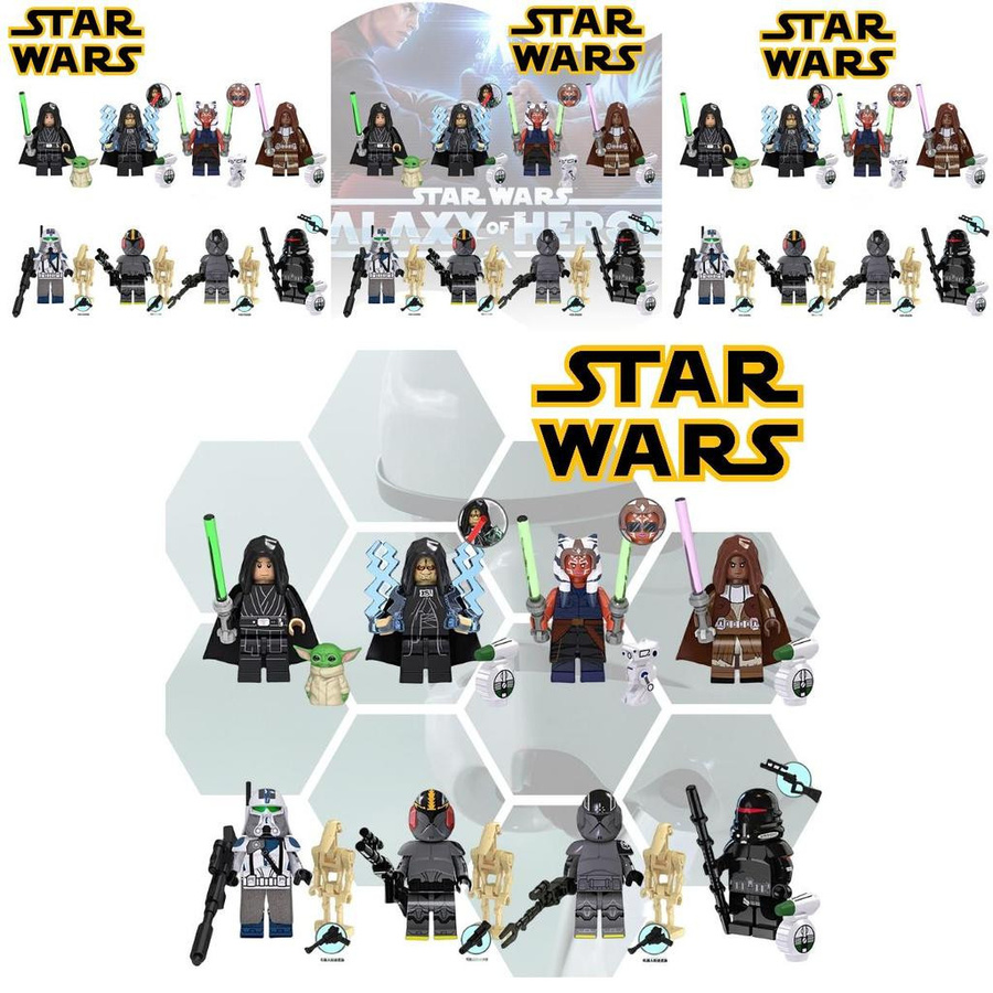 NovaGlade Star Wars Luke Skywalker Palpatine Legion Command Bausteine Figur Maske Set - Bild 4