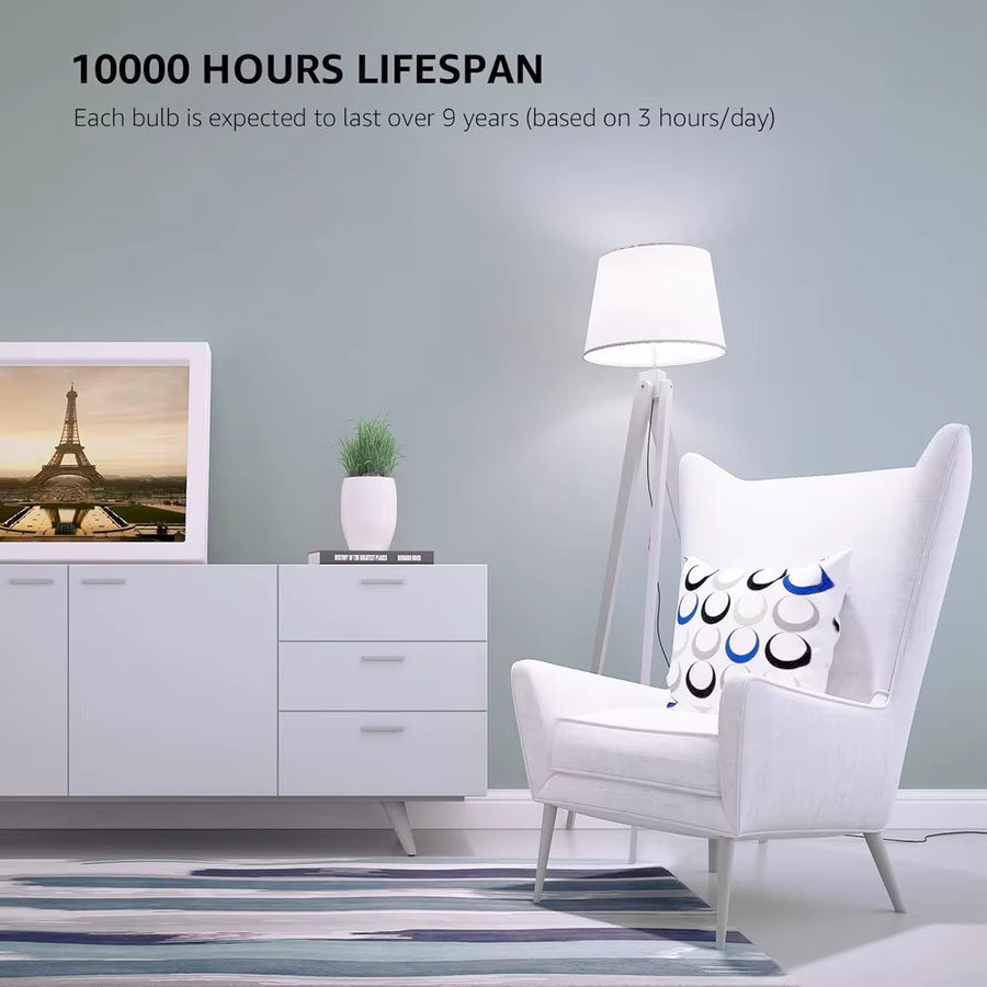 Kasotile E26 LED-Glühbirne 12 W in Weiß für Wohnzimmer, Schlafzimmer und Treppen - Bild 2