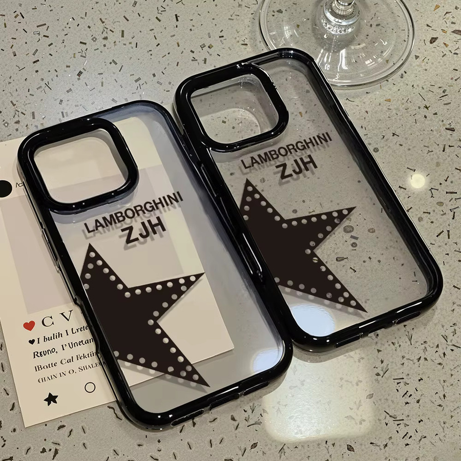 Luxus INS Stern Schutzhülle aus Acryl für iPhone 17 Pro Max, Transparent - Bild 4