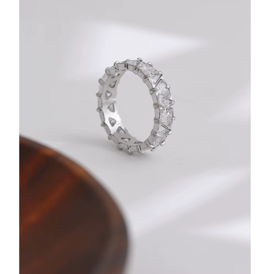 NiNice Ring Damen, Edelstahl, Zirkonia, Silber - Bild 2