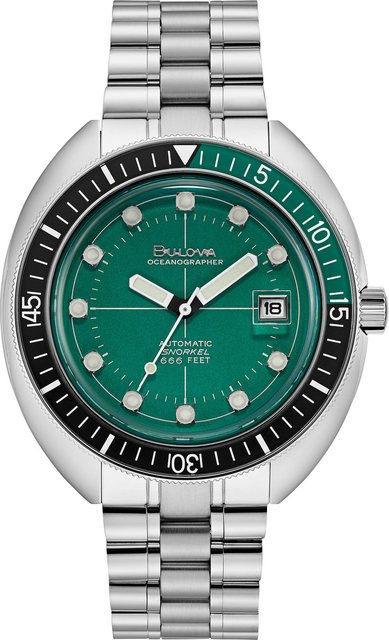 Bulova Herrenuhr Automatik, Edelstahl, Grün, 44 mm, 20 ATM - Bild 1