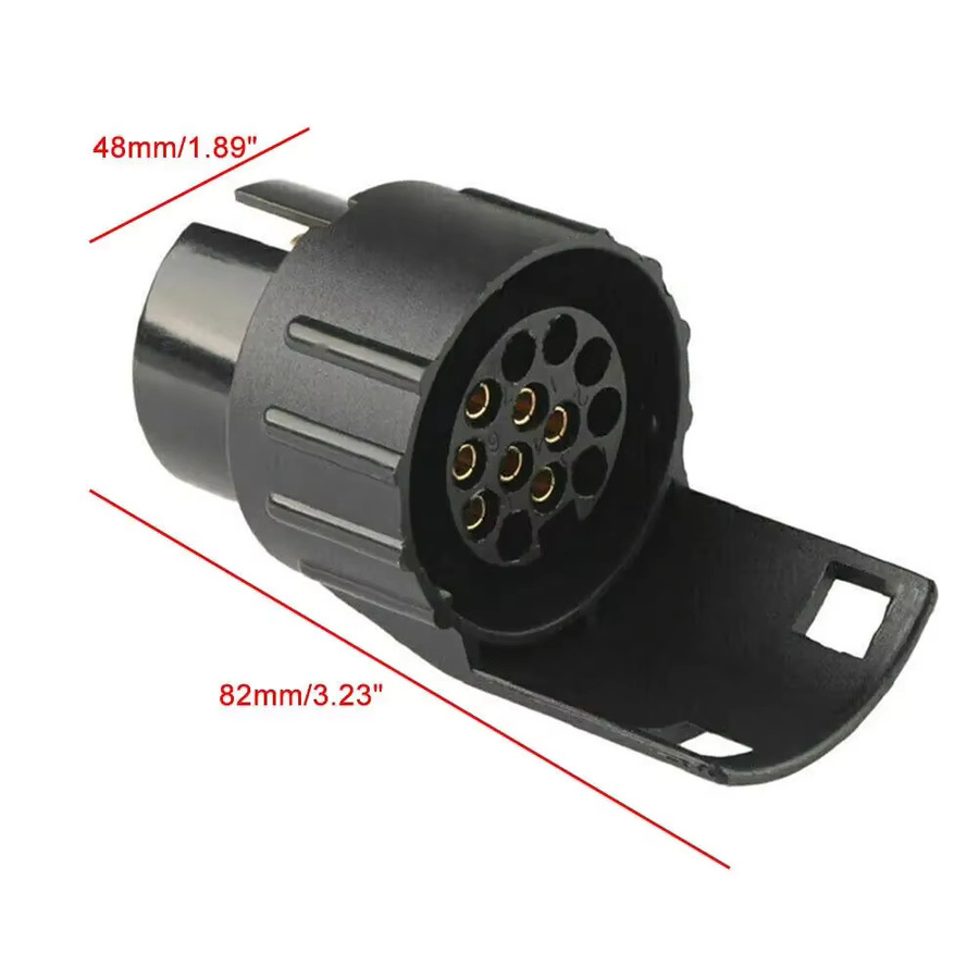 HOMEFISH Adapter von 7-polig auf 13-polig für Anhänger und Wohnwagen, 12 V, Schwarz - Bild 5