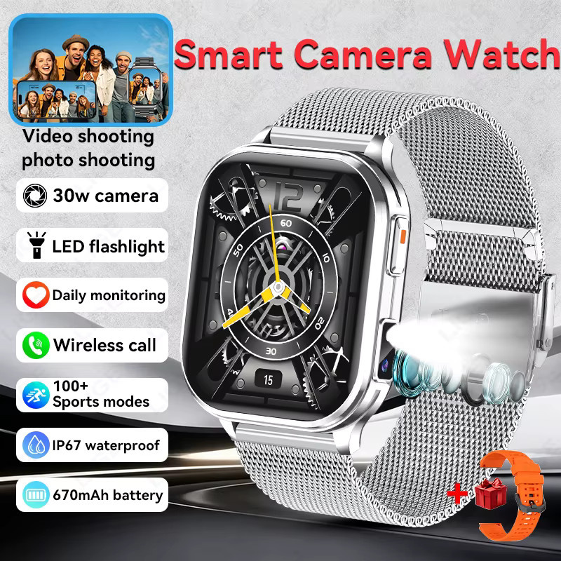 LIGE Smartwatch, Edelstahl, Schwarz, Unisex, Wasserdicht - Bild 7