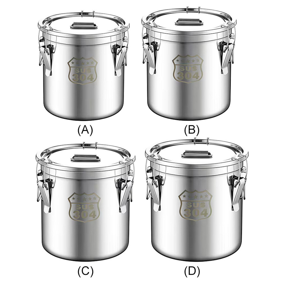 Shunmaii Luftdichter Edelstahl Kanister mit Dichtungsdeckel und Griffen, Silber, 6 l - Bild 5