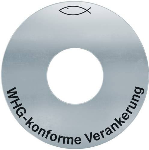 Fischer 558307 WHG Kennzeichnungsscheibe, Silber, 10 Stück - Bild 1