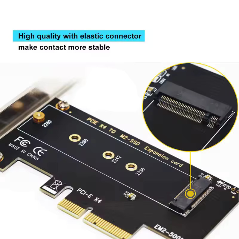 T.F.SKYWINDINTL PCIe zu M.2 NVMe SSD Adapter Karte in Schwarz für M-Key SSDs 2230-2280 - Bild 6