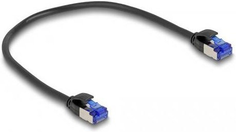 Delock RJ45 Patchkabel CAT 6a S/FTP Ethernet LAN Schwarz, Länge: 0,25 m - Bild 1