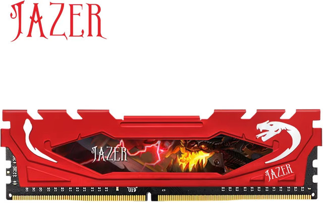 JAZER DDR4 Desktop-Gaming-Arbeitsspeicher 16 GB 3200 MHz in Rot - Bild 1