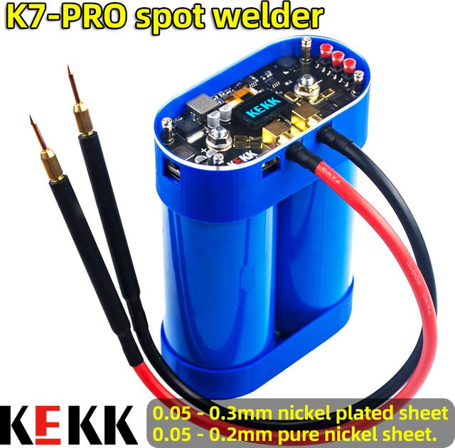 Kekk Kondensator-Punktschweißmaschine Kit mit Steuerplatine und Controller-Modul in Weiß für DIY Lithium-Batterien - Bild 1