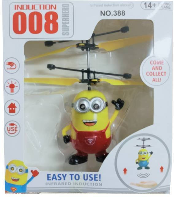 ZincHaugh Minions Hubschrauber Flugspielzeug mit LED-Lichtern rot - Bild 1