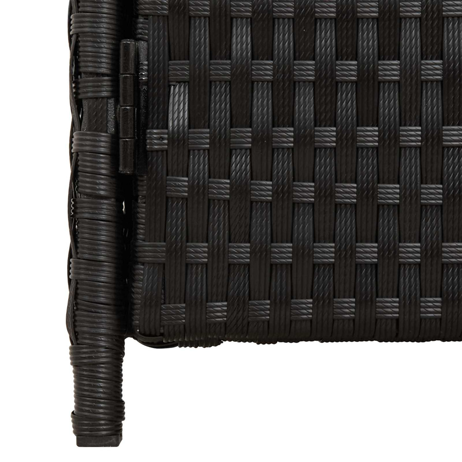 Schrank von VD Home Furnishing in Schwarz aus Akazienholz, Polyester und Poly-Rattan für Garten und Terrasse, B/T/H: 70 x 50 x 87 cm - Bild 7