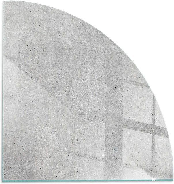 Tulup Glasbodenplatte für Kaminöfen in Grau mit Rohbetonstruktur, B/T: 100 x 100 cm - Bild 1