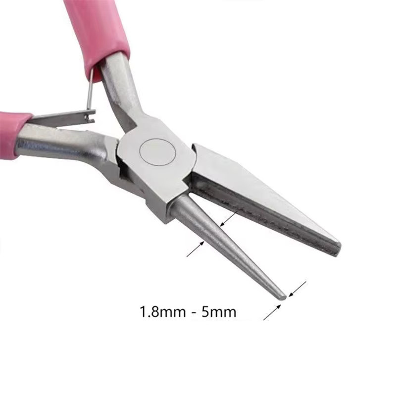 Luckyiasv Mini-Rollnadelzange aus Metall in Pink, 5 Zoll Wickelzange für Schmuck und DIY-Projekte - Bild 3