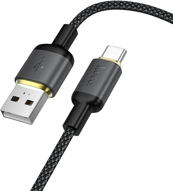 HOCO X128 Benefit USB-A auf USB-C Daten- und Ladekabel, 36W, Schwarz, Länge: 1 m - Bild 1