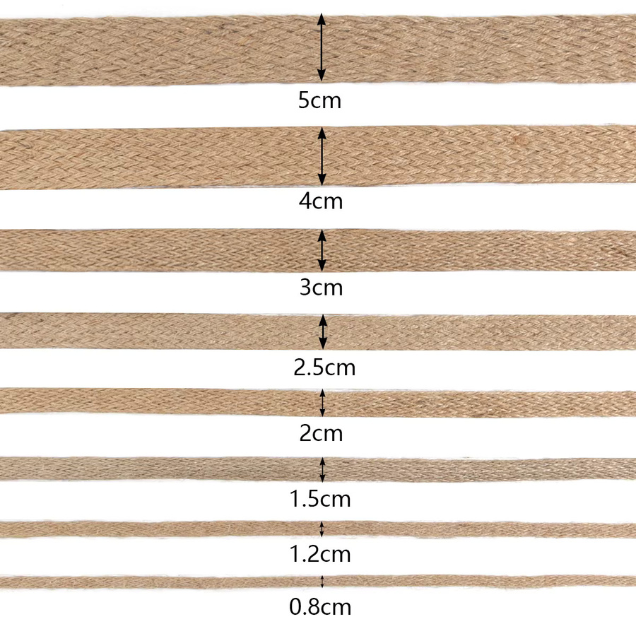 Flache geflochtene Juteschnur aus natürlichem Hanf in Beige oder Braun für dein DIY-Handwerk und Home Decor - Bild 4